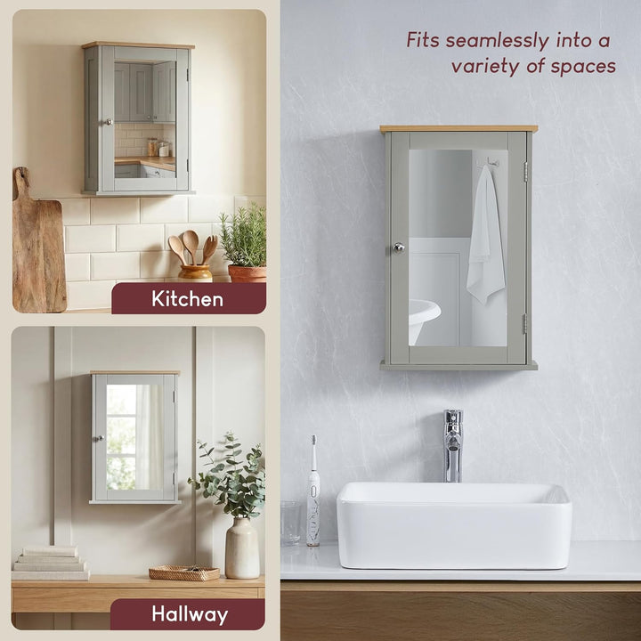 Bath Vida Hoch-& Midischränke fürs Bad, Mitteldichte Holzfaserplatte, Grau, Standard 1 Tür Grau, 1 T