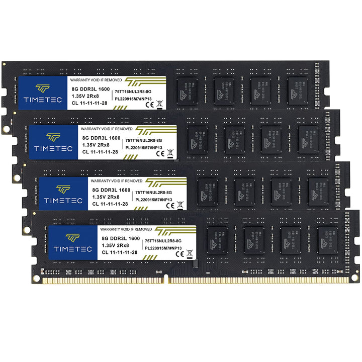 Timetec 32 GB KIT (4 x 8 GB) DDR3L / DDR3 1600 MHz (DDR3L-1600) PC3L-12800 / PC3-12800 Non-ECC ungep