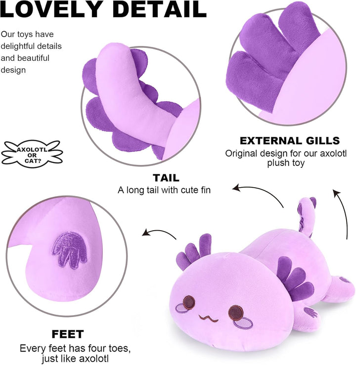 shownicer Plüschtier Axolotl Stofftier Kawaii Salamander Plüsch, Axolotl Kuscheltier Plüschkissen Sp