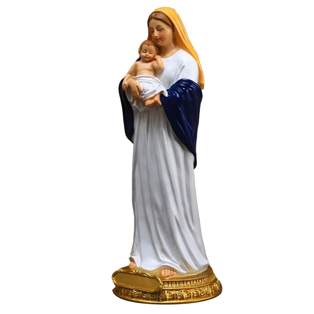 NUOBESTY 1stk Jungfrau Maria Jungfräuliche Figur Aus Polyresin Jesus-sammelfigur Wohnkultur Maria Re