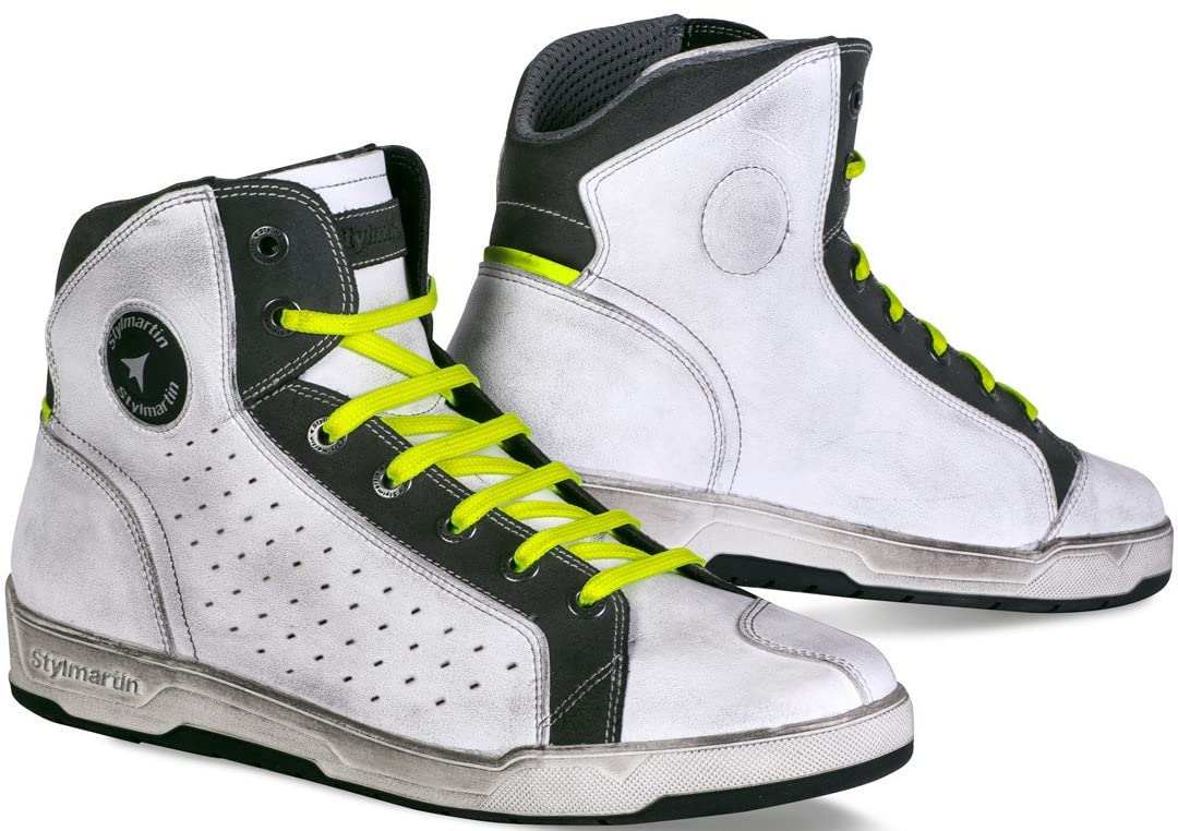 STYLMARTIN Unisex Sectormoto boot 45 EU Weiss Schwarz, 45 EU Weiß Schwarz