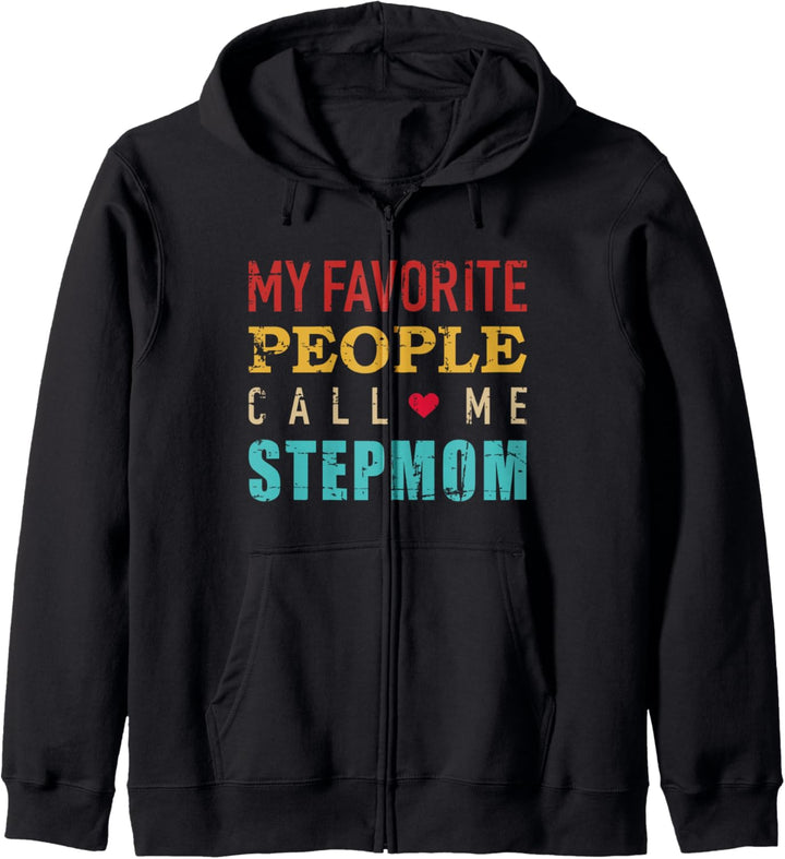 Stiefmutter lustiger Spruch vintage retro Kapuzenjacke