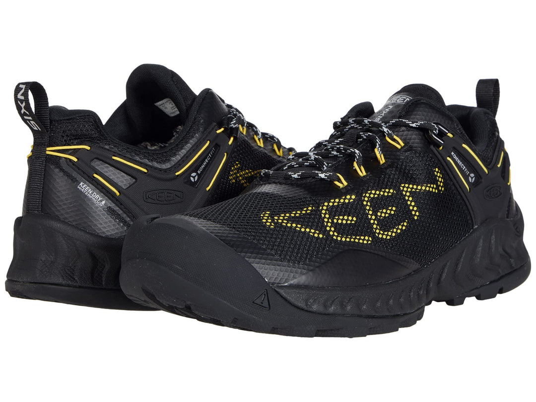 KEEN Herren Nxis Evo Waterproof Wanderschuhe 40 EU Black Keen Yellow, 40 EU Black Keen Yellow