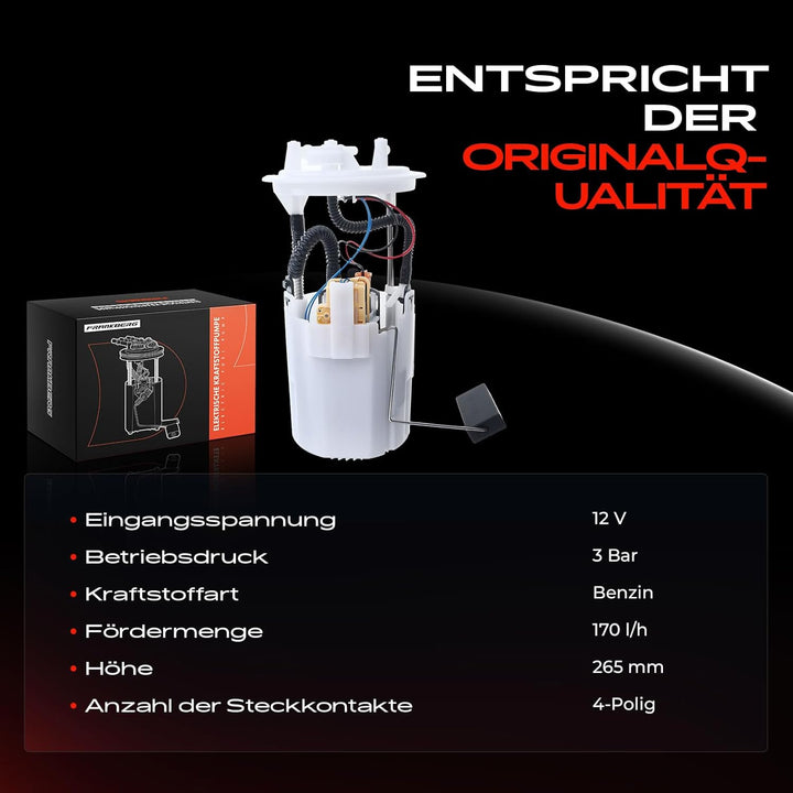 Frankberg Kraftstoffpumpe Fördereinheit für Viano Vito Vito/Mixto W639 2.2L 3.0L Benzin 2003-2010 63