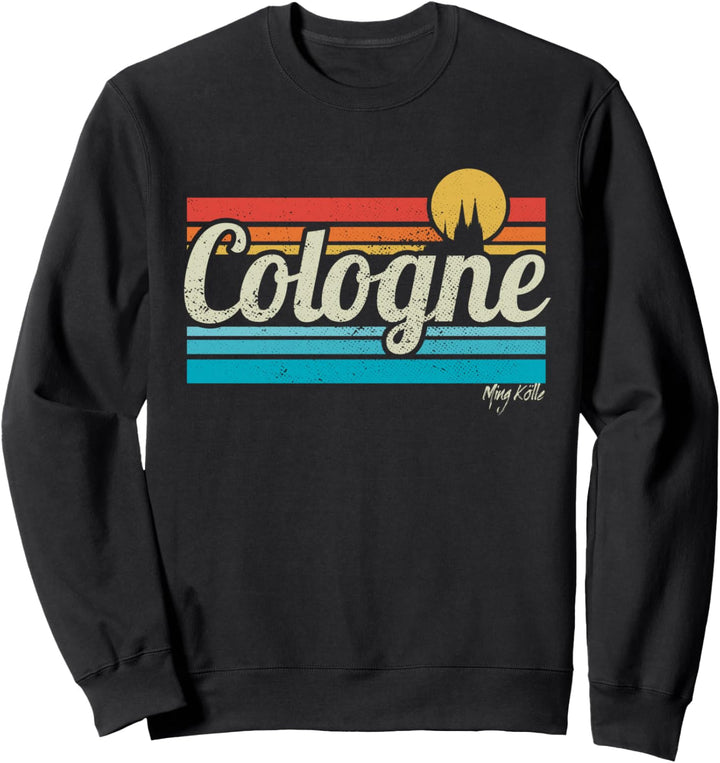 Cologne Schriftzug Köln Retro Vintage Surfer Kölner Karneval Sweatshirt