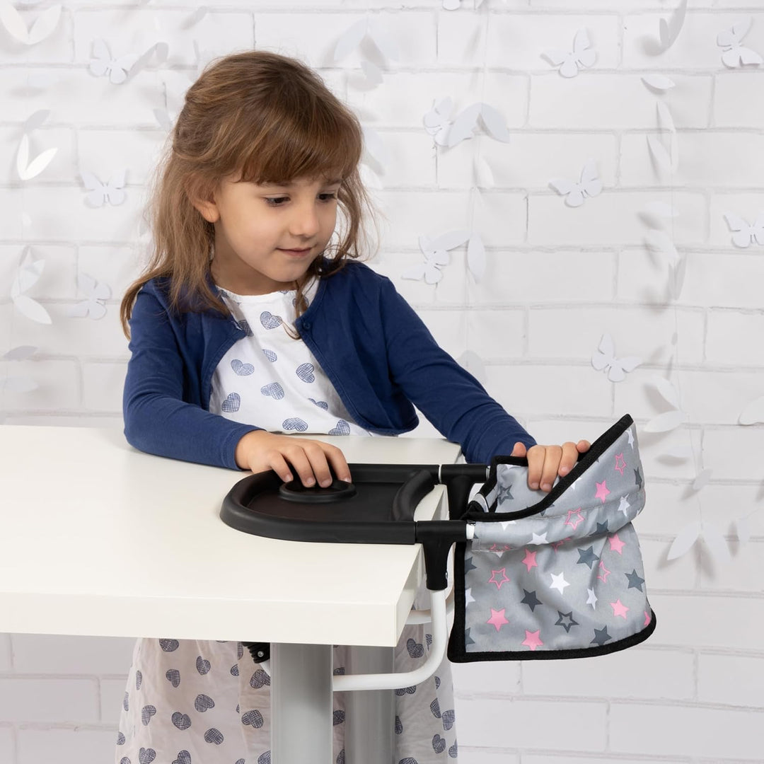 Bayer Design 65907AA Puppentischsitz, Sitz für Puppen mit intergiertem Tablett, für Puppen bis 46 cm