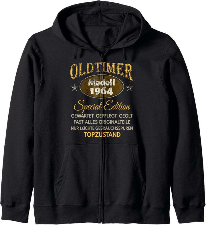 60. Geburtstag Mann Frau 60 Jahre 1964 Deko Lustig Geschenk Kapuzenjacke