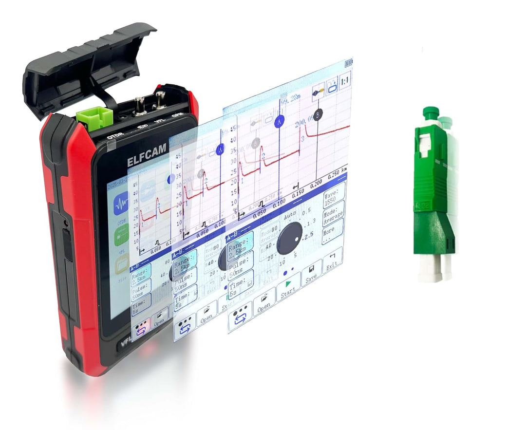 Elfcam - Mini OTDR Monomode 1310nm/1550nm, 22dB/20dB, bis zu 60km, mit Optischem Photometer/Multimet