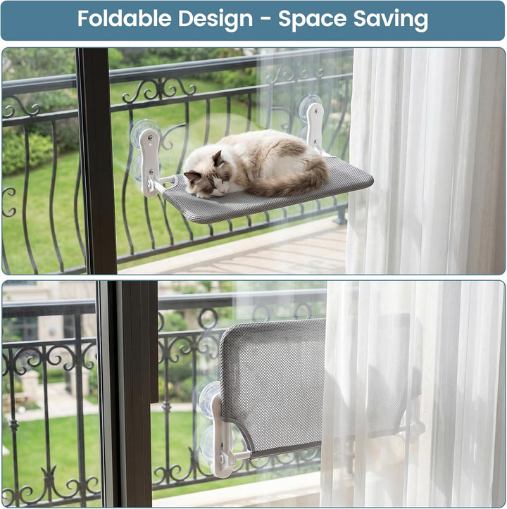 Kätzchen hängematte,fensterliegeplatz für Katzen mit Stabil Saugnäpfe,Katzenhängebett Fenster, Belas