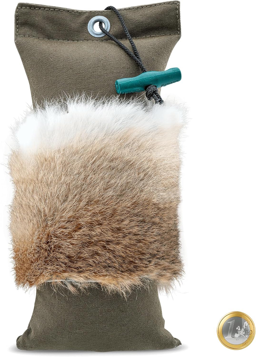 Firedog Dummy mit echtem Kaninchenfell | Robustes Apportel | Wild-Dummy für das Hundetraining/Jagdtr