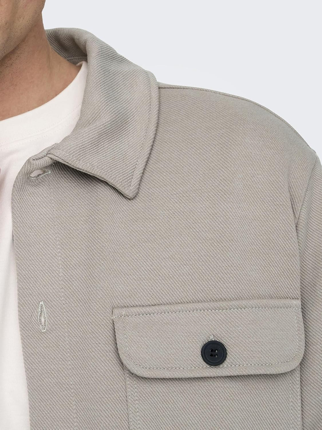 ONLY & SONS Male Hemd Normal geschnitten Hemdkragen Hemd XL Vintage Khaki/Pattern:melange, XL Vintag