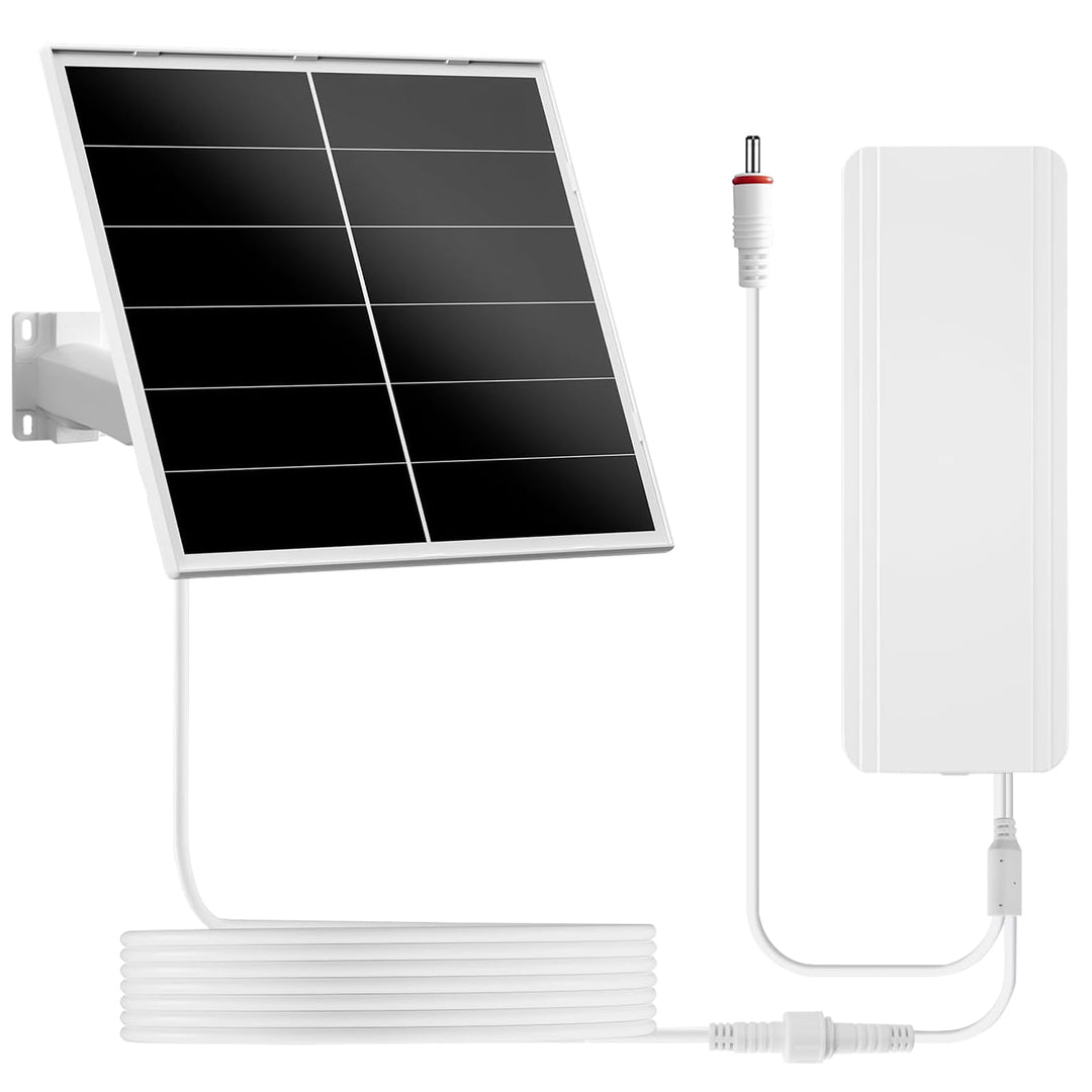 20W Solarpanel-Set mit 24000mAh Akku für Sicherheitskameras | 5V/12V einstellbarer Ausgang, USB-C un