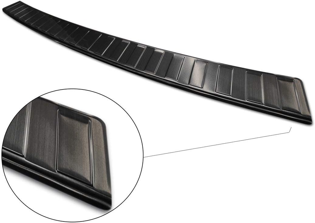 Schwarz Edelstahl Heckstossstangenschutz kompatibel mit Volkswagen Transporter T5 2003-2015 (Alle) &