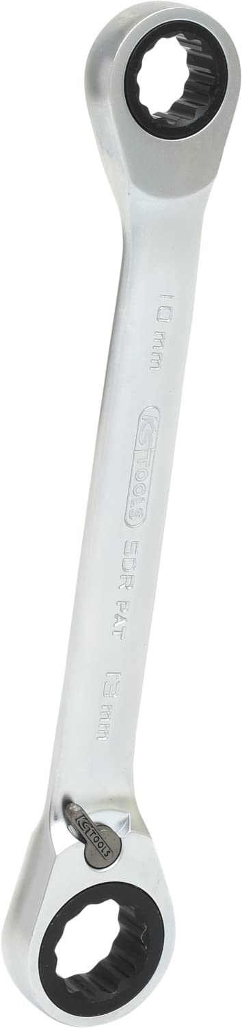 KS Tools 503.4574 GEARplus Doppel-Ratschenringschlüssel umschaltbar 10x13mm, 10x13mm
