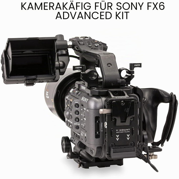 Tilta FX6 Cage, Kamerakäfig kompatibel mit Sony FX6 V-Mount Advanced Kit Filmmaking Cage mit Quick R