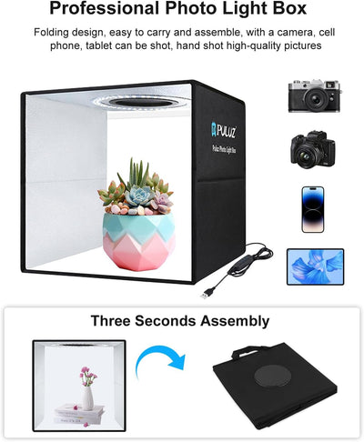 PULUZ 30cm fotostudio Light Box Faltbarer Mini produktfotografie fotobox mit weichem lichttuch & 6 P