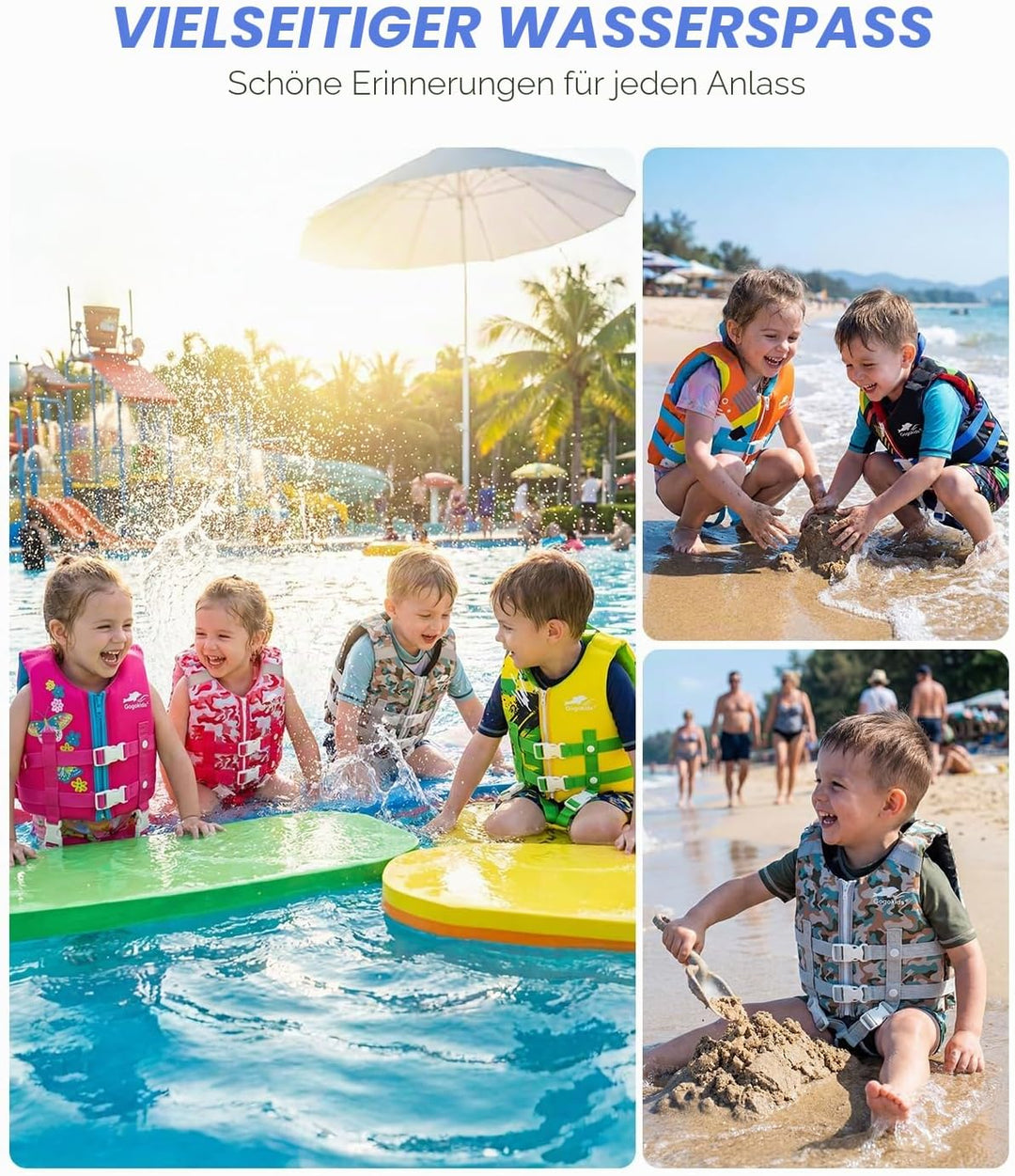 Gogokids Kinder Schwimmweste Float Jacket – Kleinkind Badeanzug Assist Bademode Schwimmtraining Auft