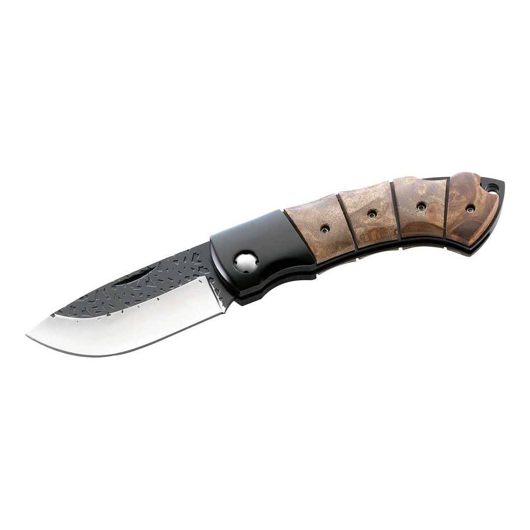 Herbertz Unisex  Erwachsene Messer Taschenmesser Tagayasan-Holz Länge geöffnet: 20.0cm, grau, M