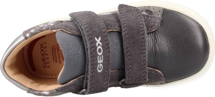 Geox Mädchen B Biglia Girl C Sneaker 24 EU Dk Grey Dk Silver, 24 EU Dk Grey Dk Silver