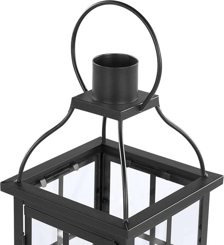 Windlichtlaterne Gartenlaterne Höhe 42 cm schwarz Eisen Dekolaterne Clara