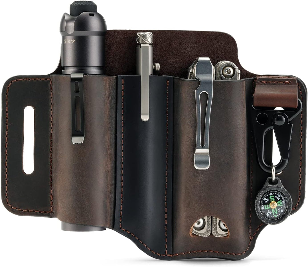 VIPERADE PJ29 EDC Lederscheide, Multitoolscheide/Werkzeuge Holster/Messergürtelscheide/Taschenlampen