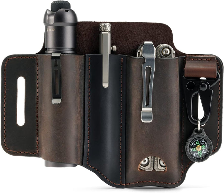 VIPERADE PJ29 EDC Lederscheide, Multitoolscheide/Werkzeuge Holster/Messergürtelscheide/Taschenlampen