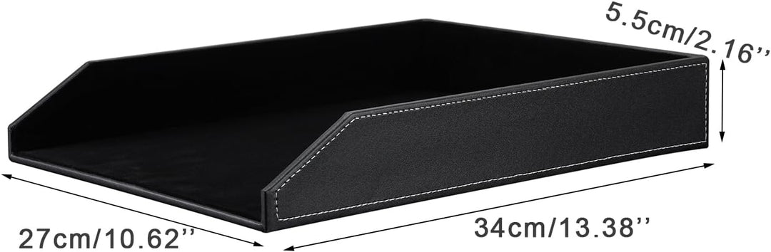 KINGFOM™ A4 Leder Briefablage (schwarz), schwarz