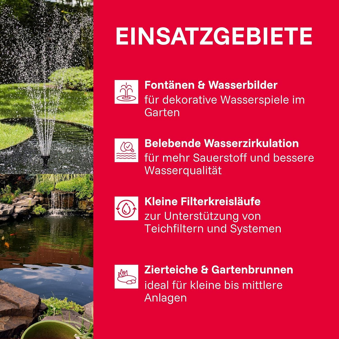 T.I.P. Multifunktions-Teichpumpe Wasserspiel Filter Bachlauf Springbrunnen WPF 1500 S (bis 1.500l/h
