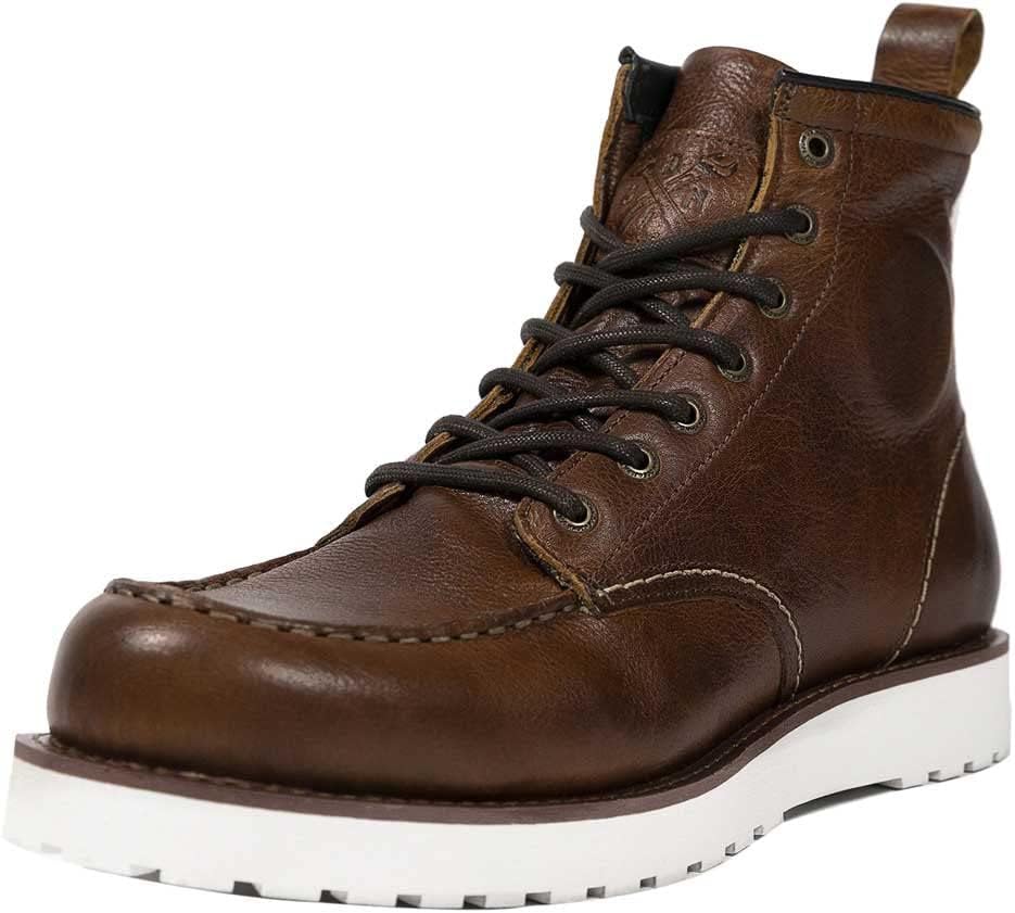 John Doe Motorradschuh Rambler | XTM | Threepoint Protection | Lederstiefel aus Rindsleder | Rutschf