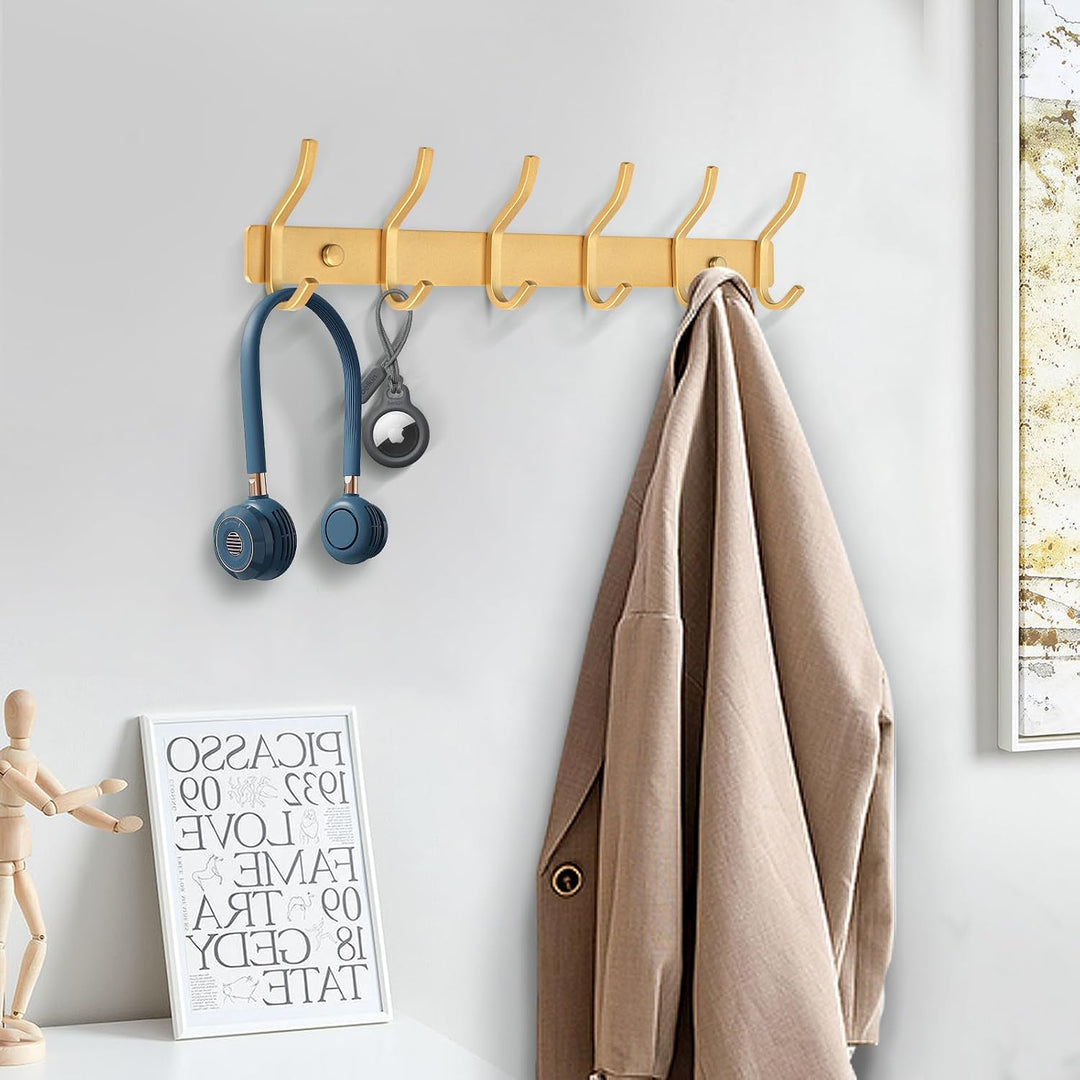 Garderobenhaken Edelstahl, Hakenleiste Kleiderhaken Wand mit 8 Haken, Garderobe Garderobenleiste Wan