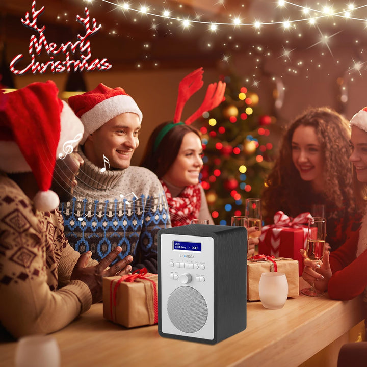 LEMEGA CR2+ DAB/DAB+ Digitalradio,UKW-Digitalradio,DAB-Radio Netzbetrieben,Doppelter Wecker,Küchen-S
