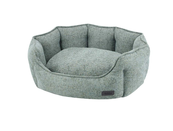 Nobby Komfort Bett oval Nevis grün 86 x 70 x 24 cm Grün,Grün-grauer 86 x 70 x 24 cm, Grün,Grün-graue