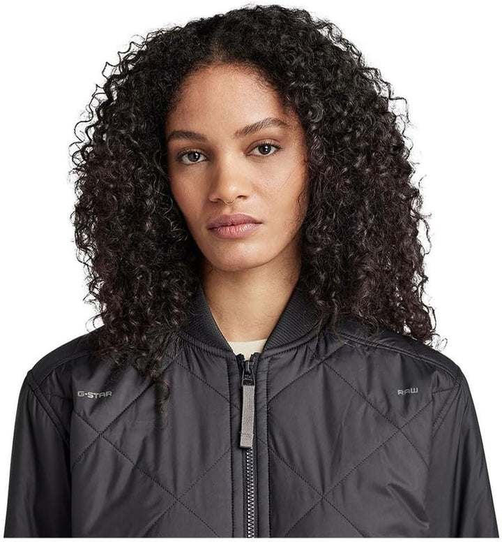 G-STAR RAW Damen Padded Bomber Collar Jacke Schwarz (Dk Black D22045-b958-6484) XXS, Schwarz (Dk Bla