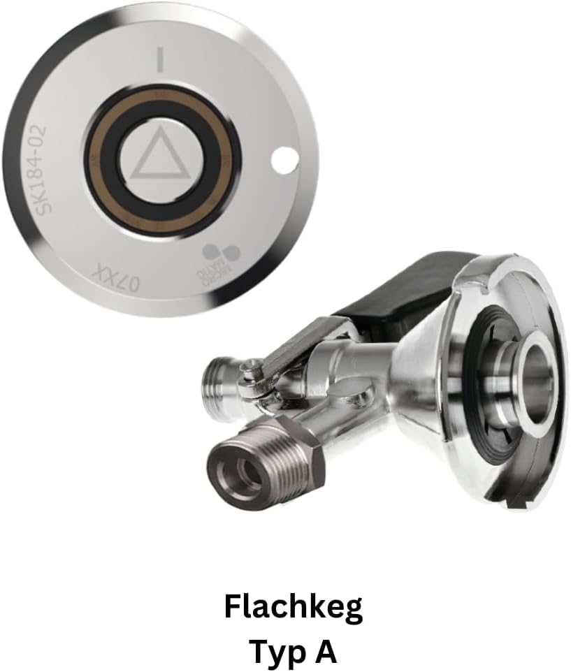 Reinigungsbehälter aus Edelstahl 10l mit Flachfitting (A) z.B. für Bit, Krombacher