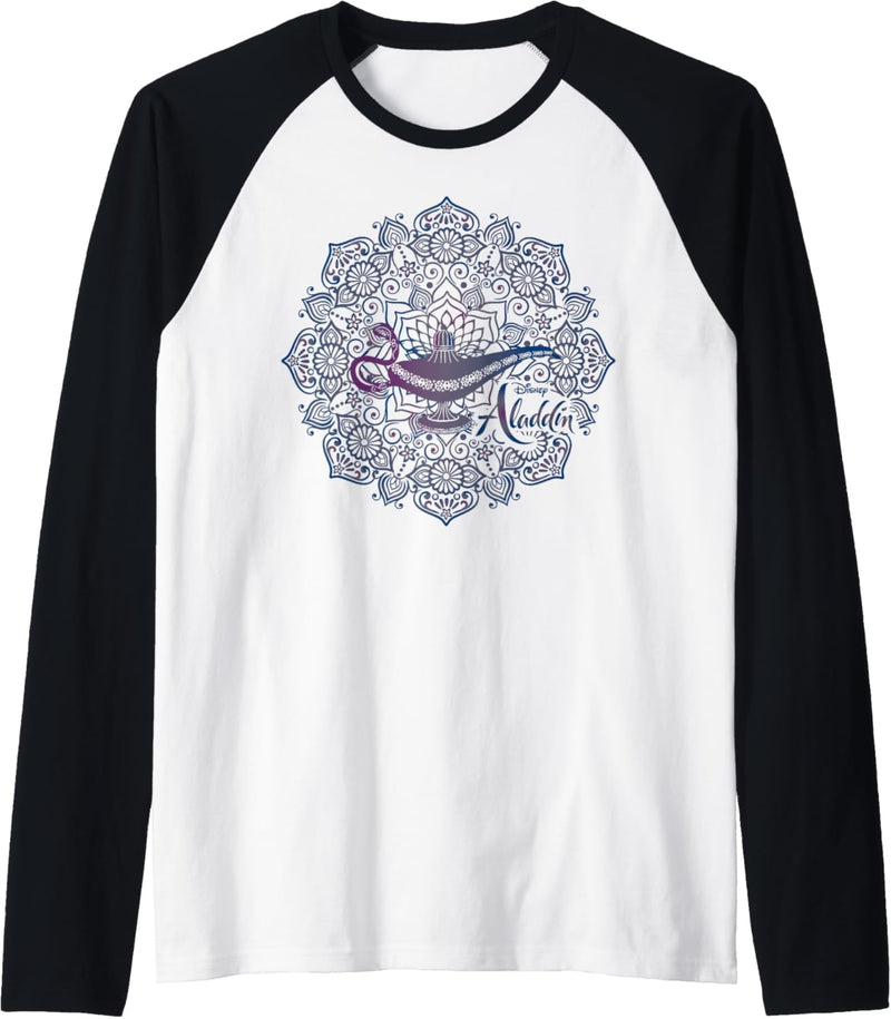 Disney Aladdin Lamp Geometric Neon Portrait Raglan