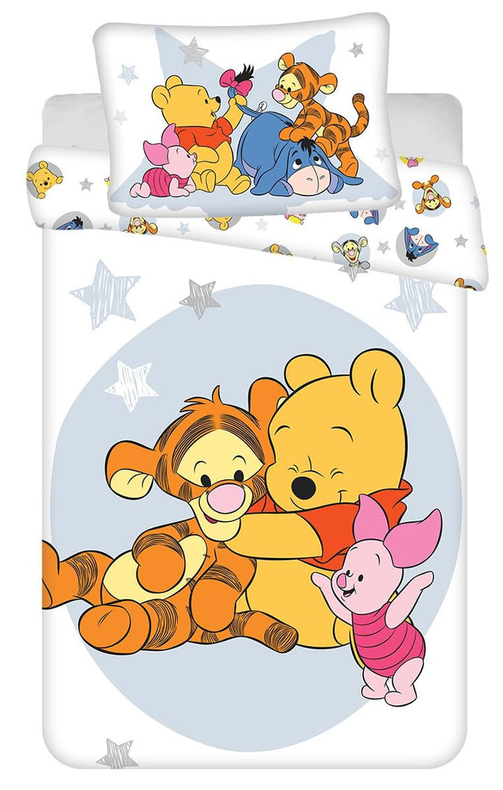 Jerry Fabrics Bettwäsche Winnie Puuh und seine Freunde für Babys oder kleines Bett, wendbarer Bettbe