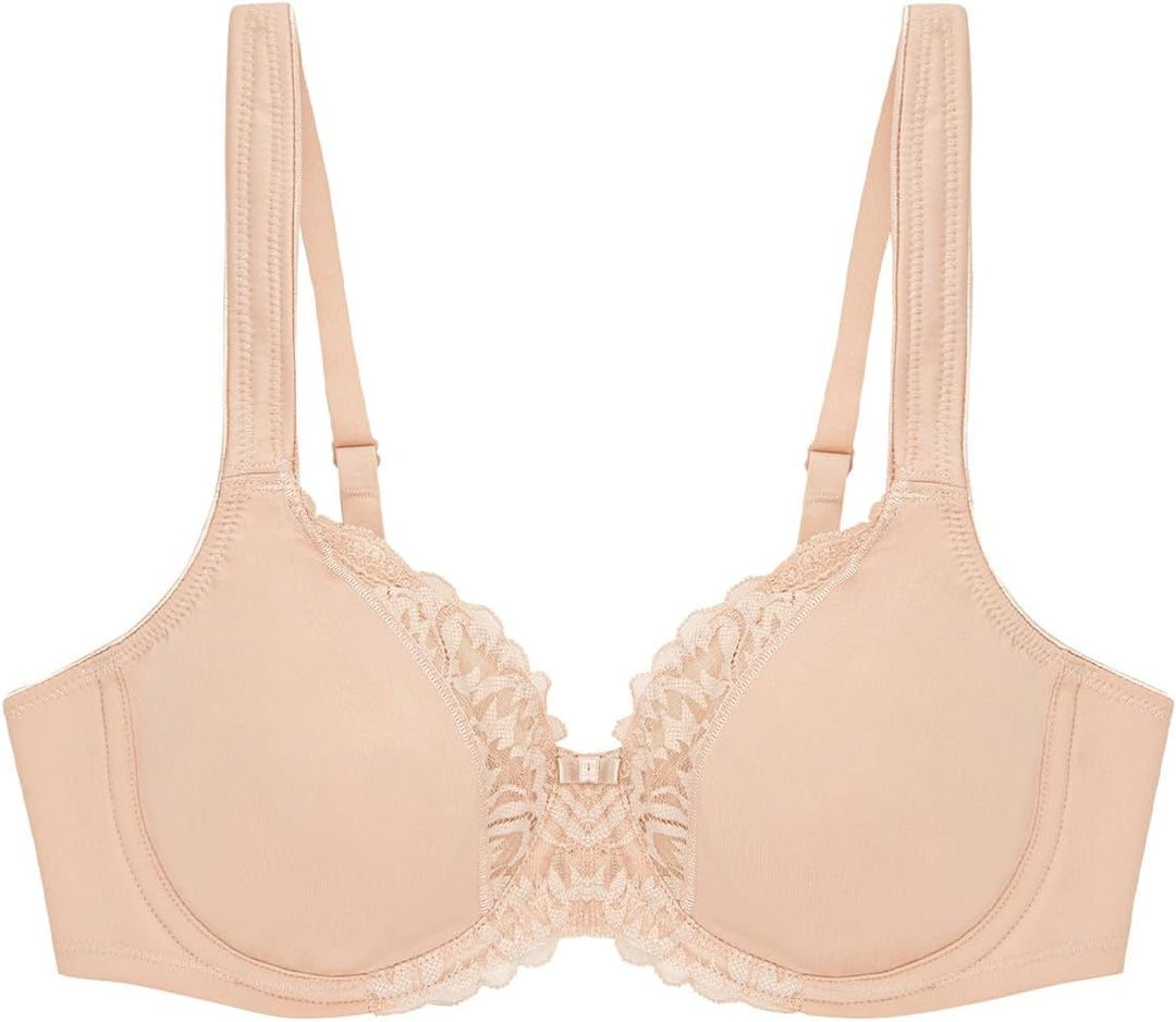 Triumph - Modern Lace + Cotton W - Damen - Bügel-BH - breite Träger - Fester Halt 75B Neutral Beige,