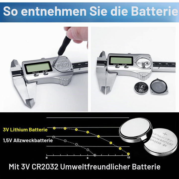 Kynup IP67 Wasserdichter Messschieber Digital, 150mm Schieblehre mit Absoluten Origin, Schieblehre D
