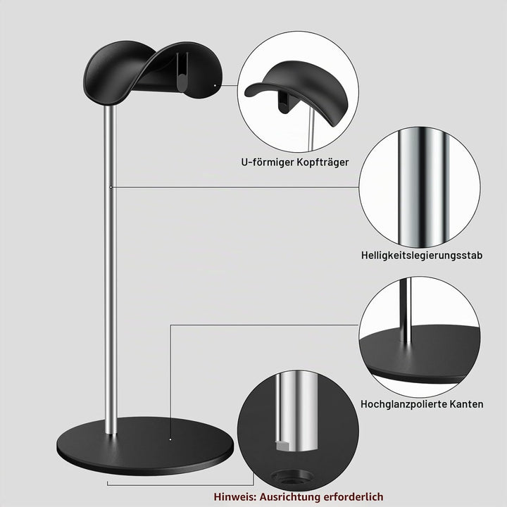 Kopfhörer Ständer, Headset Halterung Halter Tisch mit Aluminium Basis, kompatibel mit AirPods Max, S