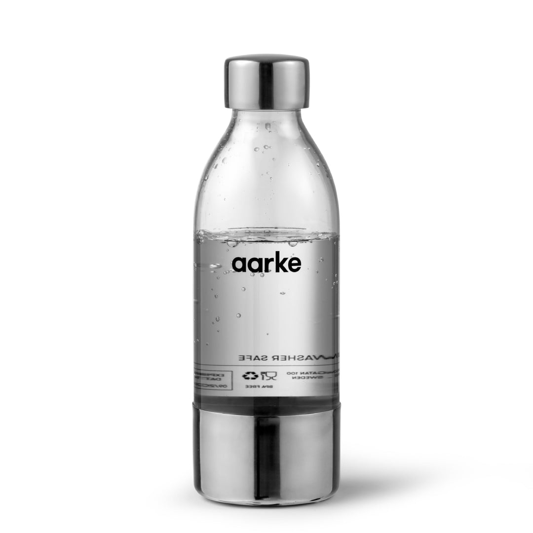 aarke PET-Flaschen für Wassersprudler Carbonator 3, BPA-frei mit Details in Edelstahl, 450ml 450 ml