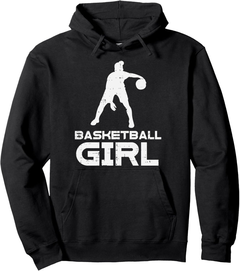 Basketball Girl Cute Sports Lover Baller Player Girls Women Pullover Hoodie