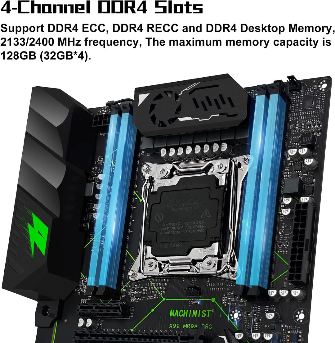 MACHINIST LGA 2011-V3 ATX Motherboard, X99 Gaming Motherboard mit Self-Check-Karte (Intel 5th/6th Ge