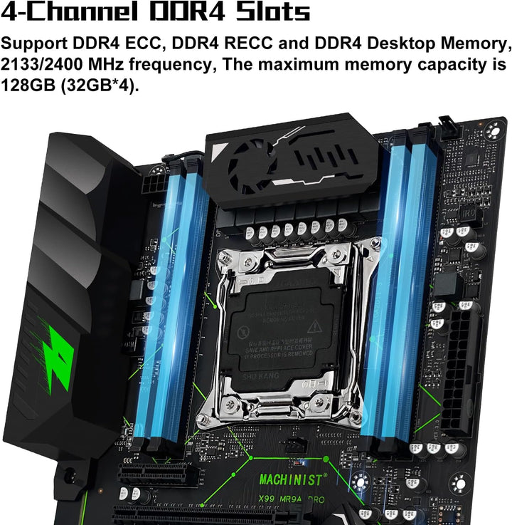 MACHINIST LGA 2011-V3 ATX Motherboard, X99 Gaming Motherboard mit Self-Check-Karte (Intel 5th/6th Ge