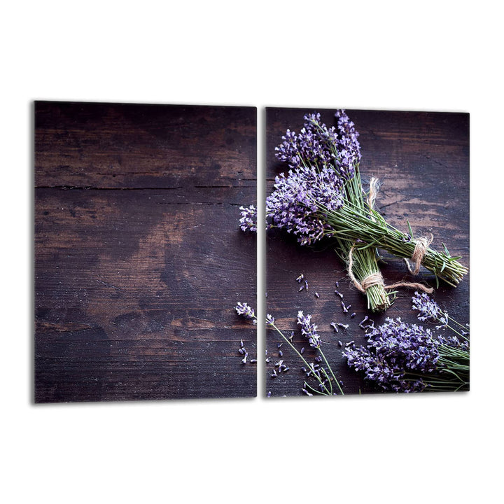 Herdabdeckplatten Set 2x40x52 cm Ceranfeld Abdeckung Glas Spritzschutz Abdeckplatte Glasplatte Herd