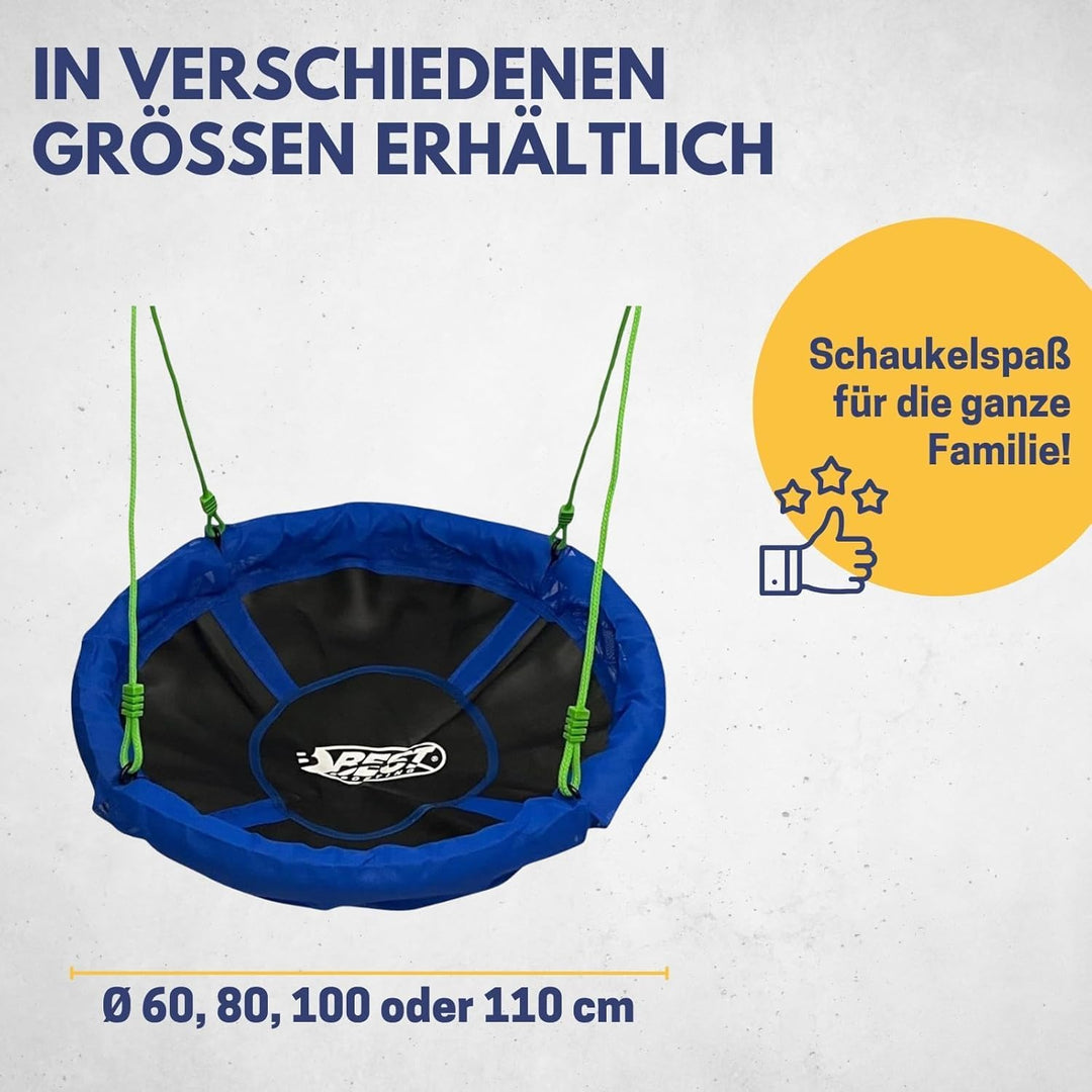 Best Sporting Nestschaukel I Gartenschaukel Ø 60, 80, 90, 100 oder 110 cm I Bis 150 kg belastbar I H