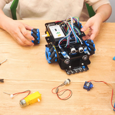 OSOYOO Omni-directinal Mecanum Wheel Robotic Car Kit für Arduino Raspberry Pi STEM Ferngesteuerte pä