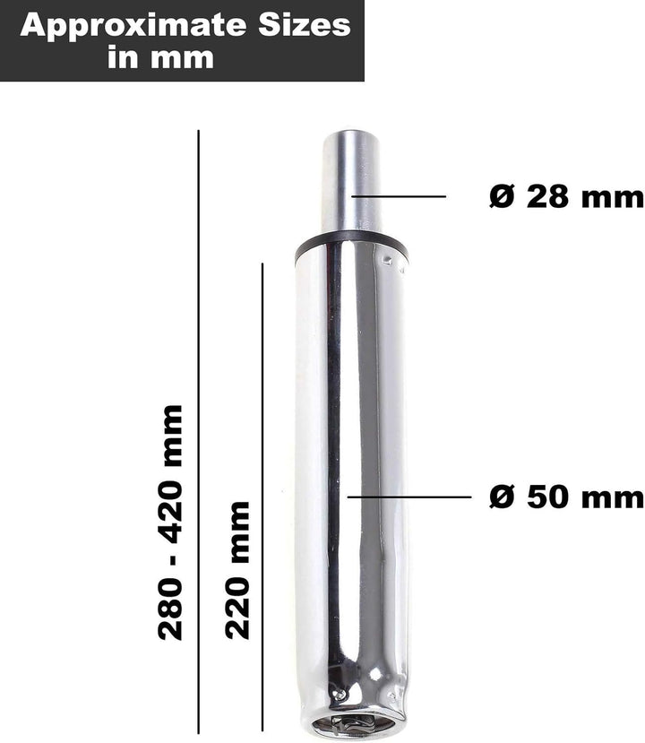 HIMRY Gaslift für Bürostuhl, Gesamtlänge 280mm - 420mm, Kolben Länge 8,6" / 220mm Ersatz Gasdruckfed
