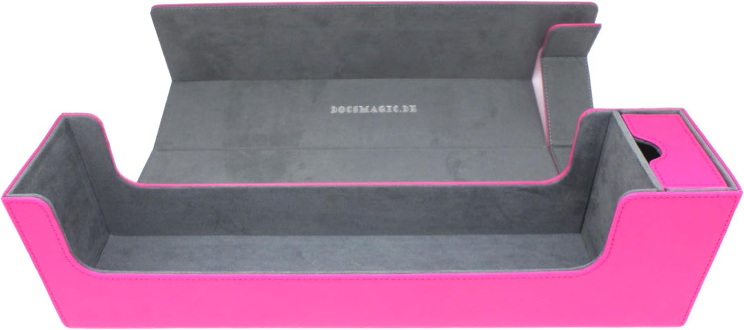 docsmagic.de Premium Magnetic Tray Long Box Pink Large - Card Deck Storage - Kartenbox Aufbewahrung