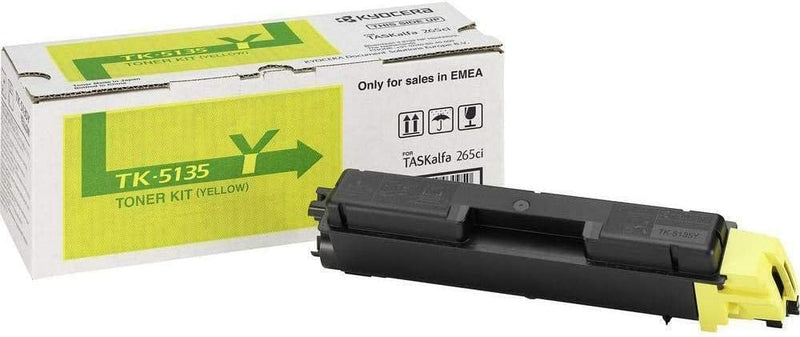 Kyocera TK-5135Y Toner Gelb. Original Tonerkartusche 1T02PAANL0. Kompatibel für TASKalfa 265ci, TASK