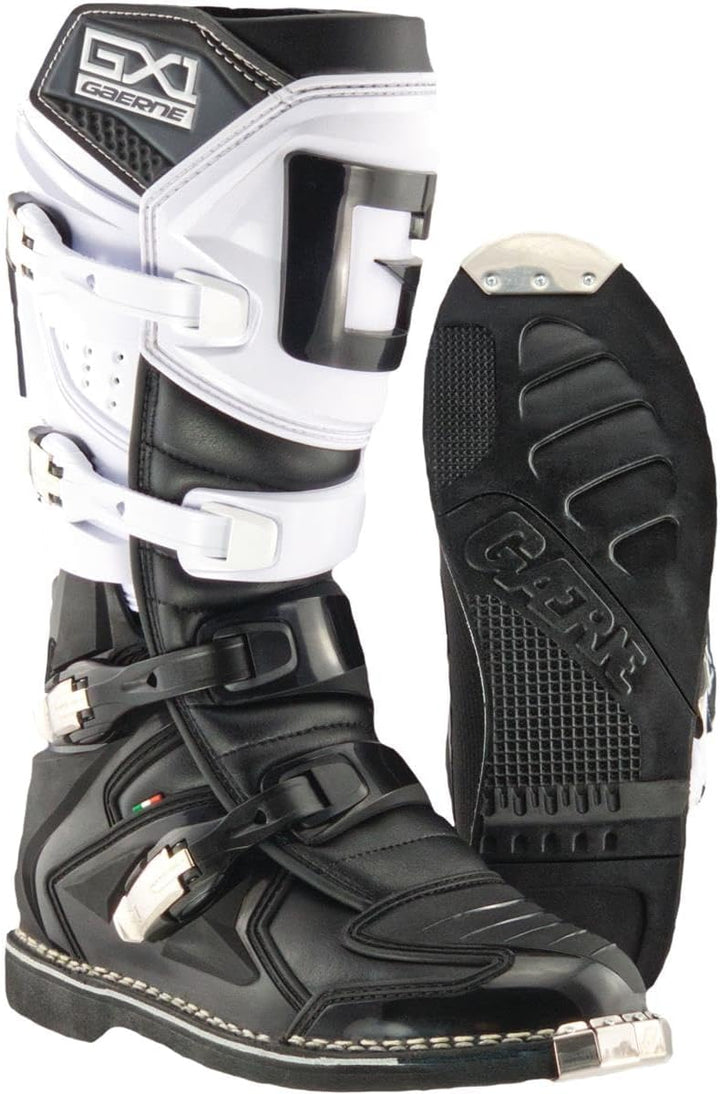 Gaerne Motocross-Stiefel GX-1 Weiss/Schwarz Weiss 45 EU, Weiß 45 EU
